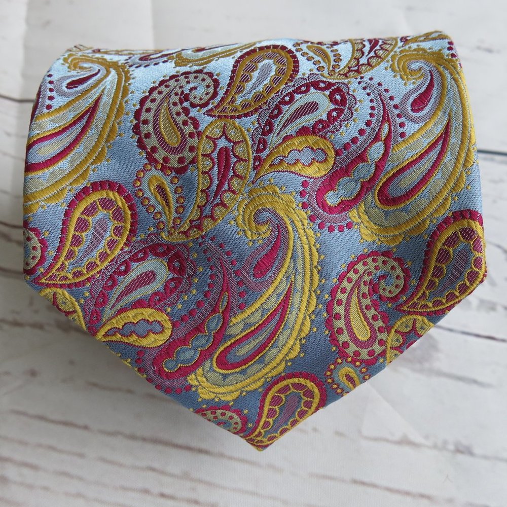 Christian Dior Multicolor Paisley Print Neck Tie
